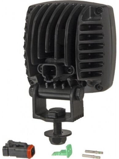 Darbo šviesos diodas LED, 17W, 1100lm, kvadratinis, 12/24V, skaidrus, tvirtinamas varžtais, 122x76x100mm, Deutsch 2-pin, platus, 4 LED, Scorpius N26 iš Nordic Lights 2