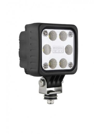Darbo šviesos diodas LED, 22W, 1500lm, kvadratinis, 12/24V, skaidrus, tvirtinamas varžtais, 100x146mm, 6 šviesos diodai, Wesem Darbo šviesos diodas LED, 22W, 1500lm, kvadratinis, 12/24V, skaidrus, tvirtinamas varžtais, 100x146mm, 6 šviesos diodai, Wesem