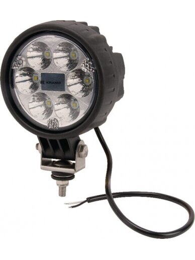 Darbo šviesos diodas LED, 29W, 2500lm, apvalus, 10/30V, Ø 117mm, taškinis, 6 LED, Kramp