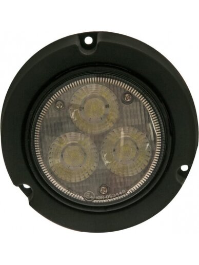 Darbo šviesos diodas LED, 36W, 4000lm, apvalus, 10-30V, Ø 119mm, AMP 2 kontaktų, plataus spindulio, 3 LED, Kramp 4
