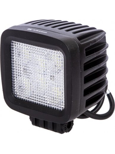 Darbo šviesos diodas LED, 42W, 3780lm, kvadratinis, 10/30V, 128x82x100mm, prožektorius, 6 LED, Kramp