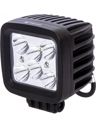 Darbo šviesos diodas LED, 42W, 3780lm, kvadratinis, 10/30V, 128x82x100mm, taškinis, 6 LED, Kramp Darbo šviesos diodas LED, 42W, 3780lm, kvadratinis, 10/30V, 128x82x100mm, taškinis, 6 LED, Kramp
