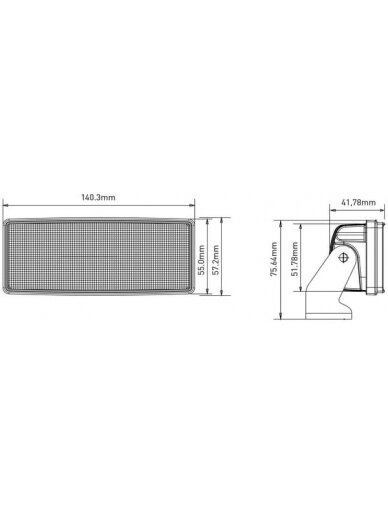 Darbo šviesos diodas LED, 42W, 3800lm, stačiakampis, 10/30V, 140.2x41.8x57.2mm, prožektorius, Kramp 5 Darbo šviesos diodas LED, 42W, 3800lm, stačiakampis, 10/30V, 140.2x41.8x57.2mm, prožektorius, Kramp 5