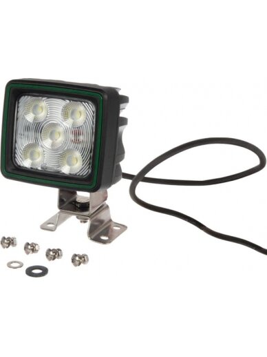 Darbo šviesos diodas LED, 60W, 5600lm, kvadratinis, baltas, 111x82,5x99mm, 3m laidas, platus šviesos srautas, 20 šviesos diodų, Kramp 1