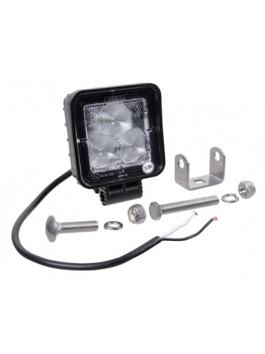 Darbo šviesos diodas LED, 8W, 720lm, kvadratinis, 10/12/24/30V, 101.8x42.5x70mm, potvynio, Kramp