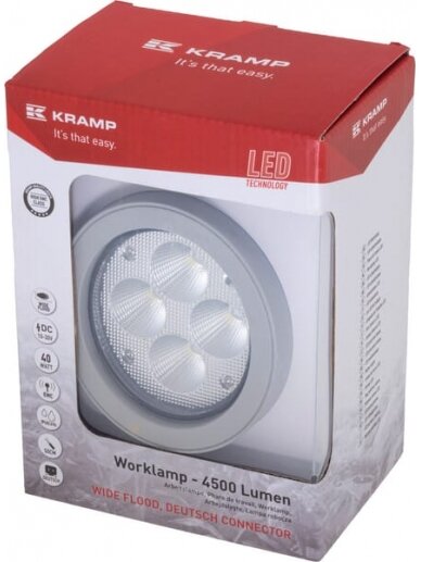 Darbo žibintas LED, 40W 4500lm, plataus užliejimo 3