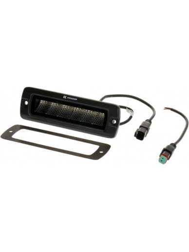 Darbo žibintas netiesioginė LED, 30W, 2880lm, stačiakampė, 12/24V, balta, 157x49,7x60mm Deutsch kištukas, Flood, 6LED's 1
