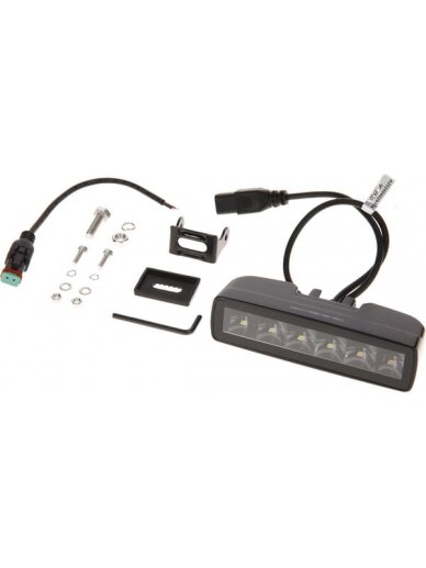 Darbo žibintas netiesioginė LED, 30W, 2880lm, stačiakampė, 12/24V, balta, 157x49,7x60mm Deutsch kištukas, taškinė žibintas, 6LED's Darbo žibintas netiesioginė LED, 30W, 2880lm, stačiakampė, 12/24V, balta, 157x49,7x60mm Deutsch kištukas, taškinė žibintas, 6LED's