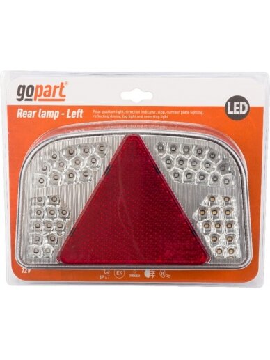Daugiafunkcinė lemputė LH LED, stačiakampio formos, 12V, 244x149x48mm, 7 kontaktų bajonetas, gopart