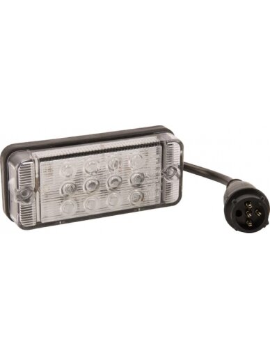 Daugiafunkcinis galinio žibinto šviesos diodas, stačiakampis, 12-24 V, 107,4x46,7x23 mm, 5 kontaktų, Kramp 1 Daugiafunkcinis galinio žibinto šviesos diodas, stačiakampis, 12-24 V, 107,4x46,7x23 mm, 5 kontaktų, Kramp 1