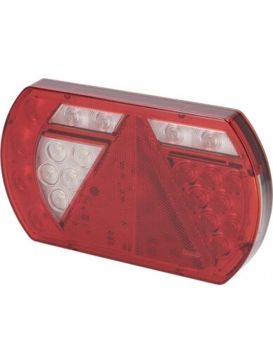 Daugiafunkcinis galinis LED žibintas, 12V, 236x140x24,3 mm, 6 kontaktų bajonetas, Kramp Daugiafunkcinis galinis LED žibintas, 12V, 236x140x24,3 mm, 6 kontaktų bajonetas, Kramp