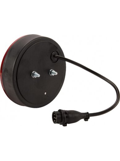 Daugiafunkcinis galinis LED žibintas, apvalus, 12 V (integruota varža), Ø 142 mm, 5 kontaktų, Kramp 2