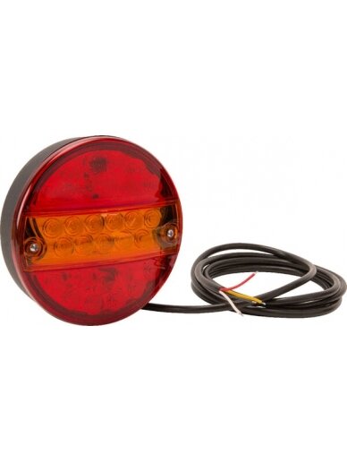 Daugiafunkcinis galinis LED žibintas, apvalus, 12 V (integruota varža), Ø 142 mm, Kramp Daugiafunkcinis galinis LED žibintas, apvalus, 12 V (integruota varža), Ø 142 mm, Kramp