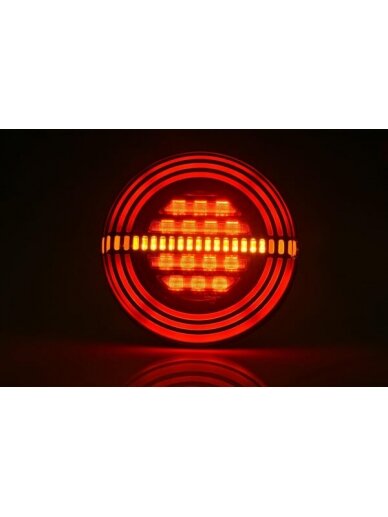 Daugiafunkcinis galinis LED žibintas, apvalus, 12 V, Ø 142 mm, Kramp 6 Daugiafunkcinis galinis LED žibintas, apvalus, 12 V, Ø 142 mm, Kramp 6