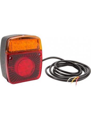 Daugiafunkcinis galinis LED žibintas, kvadratinis, 12-24 V, 121x101x56 mm, Kramp 5 Daugiafunkcinis galinis LED žibintas, kvadratinis, 12-24 V, 121x101x56 mm, Kramp 5