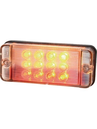 Daugiafunkcinis galinis LED žibintas, stačiakampis, 12-24 V, 107,4x46,7x23 mm, Kramp