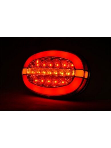 Daugiafunkcinis galinis LED žibintas, stačiakampis, 12-24 V, 136,4x91x40 mm, Kramp 7