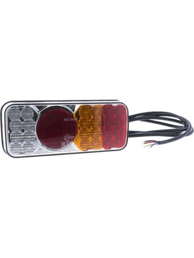 Daugiafunkcinis galinis LED žibintas, stačiakampis, 12-24 V, 200,5x85x40 mm, Kramp Daugiafunkcinis galinis LED žibintas, stačiakampis, 12-24 V, 200,5x85x40 mm, Kramp