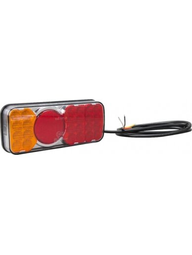 Daugiafunkcinis galinis LED žibintas, stačiakampis, 12-24 V, 200,5x85x40 mm, Kramp Daugiafunkcinis galinis LED žibintas, stačiakampis, 12-24 V, 200,5x85x40 mm, Kramp