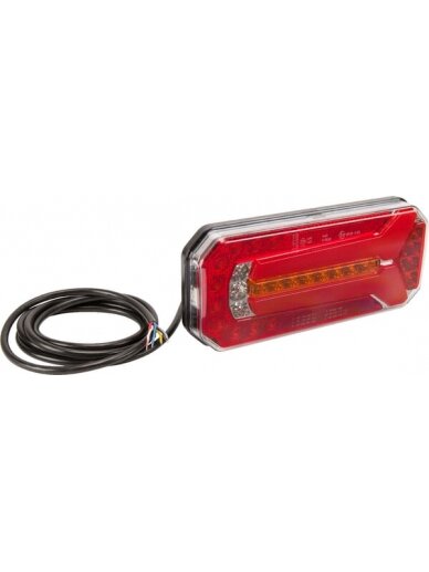 Daugiafunkcinis galinis LED žibintas, stačiakampis, 12-24 V, 236x104x61,5 mm, Kramp Daugiafunkcinis galinis LED žibintas, stačiakampis, 12-24 V, 236x104x61,5 mm, Kramp