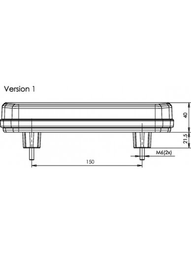 Daugiafunkcinis galinis LED žibintas, stačiakampis, 12-24 V, 236x104x61,5 mm, Kramp 6 Daugiafunkcinis galinis LED žibintas, stačiakampis, 12-24 V, 236x104x61,5 mm, Kramp 6