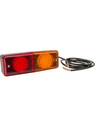 Daugiafunkcinis galinis LED žibintas, stačiakampis, 12-24V, 200x70x60mm, Kramp Daugiafunkcinis galinis LED žibintas, stačiakampis, 12-24V, 200x70x60mm, Kramp