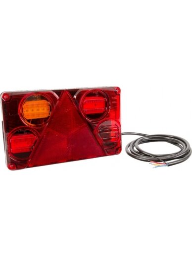 Daugiafunkcinis galinis LH žibintas LED, stačiakampis, 12-24 V, 232x142x59 mm, Kramp 5