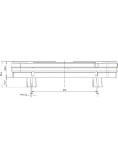 Daugiafunkcinis galinis LH žibintas LED, stačiakampis, 12-24 V, 242x134x36,5 mm, Kramp 6 Daugiafunkcinis galinis LH žibintas LED, stačiakampis, 12-24 V, 242x134x36,5 mm, Kramp 6