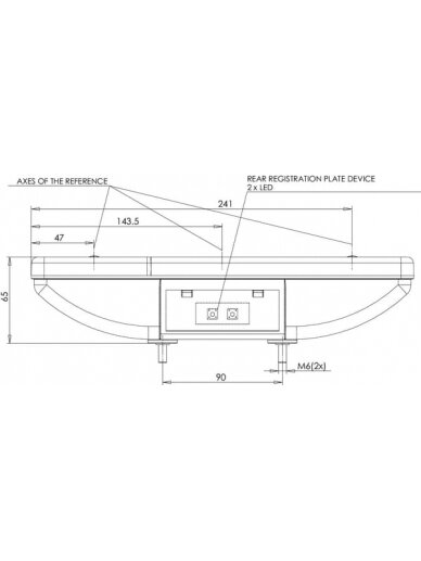 Daugiafunkcinis galinis LH žibintas LED, stačiakampis, 12-24 V, 287,5x100,5x65 mm, Kramp 8