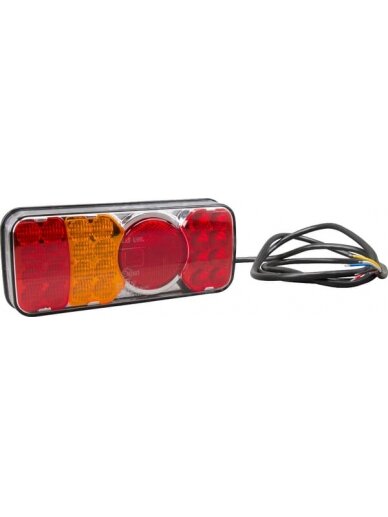 Daugiafunkcinis galinis LH žibintas LED, stačiakampis, 12-24V, 200.5x85x40mm, Kramp Daugiafunkcinis galinis LH žibintas LED, stačiakampis, 12-24V, 200.5x85x40mm, Kramp
