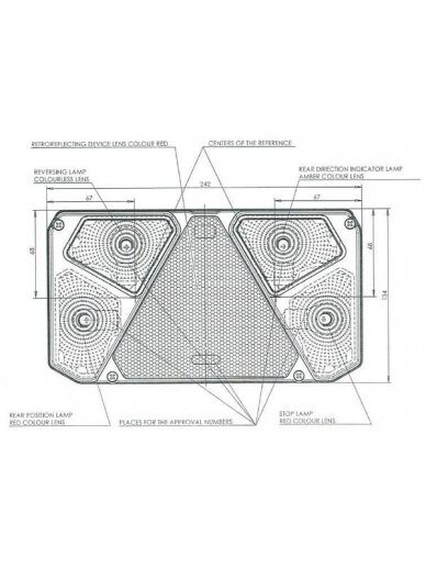 Daugiafunkcinis galinis RH žibintas Halogeninis, stačiakampis, 12/24V, 242x134x58mm, 5 kontaktų, Kramp 8 Daugiafunkcinis galinis RH žibintas Halogeninis, stačiakampis, 12/24V, 242x134x58mm, 5 kontaktų, Kramp 8