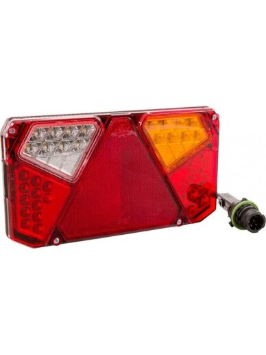 Daugiafunkcinis galinis RH žibintas LED, stačiakampis, 12-24 V, 242x134x36,5 mm, 7 kontaktų, Kramp 1 Daugiafunkcinis galinis RH žibintas LED, stačiakampis, 12-24 V, 242x134x36,5 mm, 7 kontaktų, Kramp 1