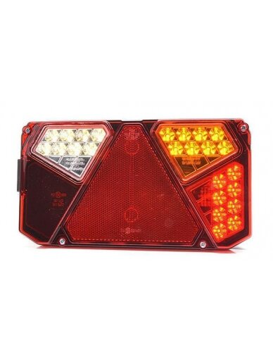 Daugiafunkcinis galinis RH žibintas LED, stačiakampis, 12-24 V, 242x134x36,5 mm, Kramp 1