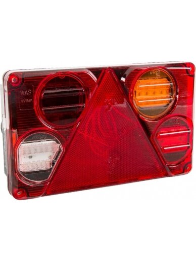 Daugiafunkcinis galinis RH žibintas LED, stačiakampis, 12-24V, 232x142x59mm, 5 kontaktų, Kramp 1 Daugiafunkcinis galinis RH žibintas LED, stačiakampis, 12-24V, 232x142x59mm, 5 kontaktų, Kramp 1