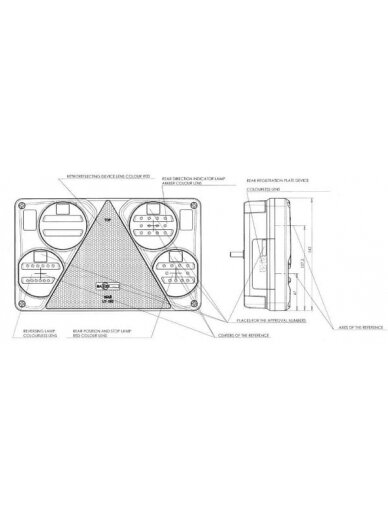Daugiafunkcinis galinis RH žibintas LED, stačiakampis, 12-24V, 232x142x59mm, Kramp 9 Daugiafunkcinis galinis RH žibintas LED, stačiakampis, 12-24V, 232x142x59mm, Kramp 9
