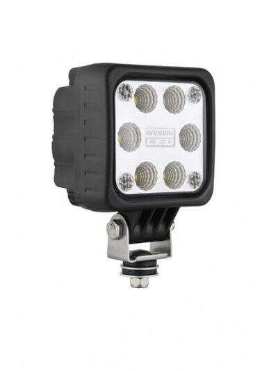 Darbo šviesos diodas LED, 22W, 1500lm, kvadratinis, 12/24V, skaidrus, tvirtinamas varžtais, 100x146mm, 6 šviesos diodai, Wesem