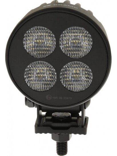 Darbinė LED lemputė, 24W, 2556lm, apvali, 12/24V, balta, 83,9x99,5x59mm Deutsch kištukas, Flood, 4LED's 3