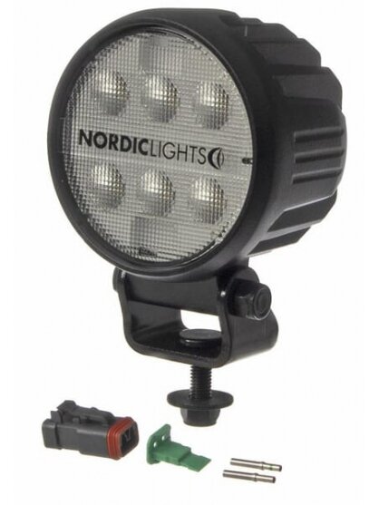 Darbinė LED lemputė, 16W, 1600lm, apvali, 12/24V, balta, tvirtinama varžtais, 93x93x116,5 mm, Deutsch 2-pin, Flood, 6 LED, Canis GO 410 iš Nordic Lights Darbinė LED lemputė, 16W, 1600lm, apvali, 12/24V, balta, tvirtinama varžtais, 93x93x116,5 mm, Deutsch 2-pin, Flood, 6 LED, Canis GO 410 iš Nordic Lights