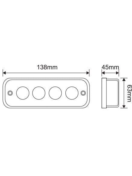 Darbinė LED lemputė, 20W, 1750lm, stačiakampė, "Kramp 10 Darbinė LED lemputė, 20W, 1750lm, stačiakampė, "Kramp 10