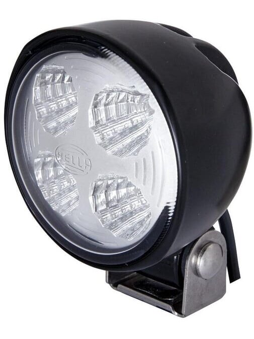 Darbinis LED žibintas, 800lm, apvalus, 12/24V, skaidrus, tvirtinamas varžtais, Ø 83mm, 4 LED, Hella Darbinis LED žibintas, 800lm, apvalus, 12/24V, skaidrus, tvirtinamas varžtais, Ø 83mm, 4 LED, Hella