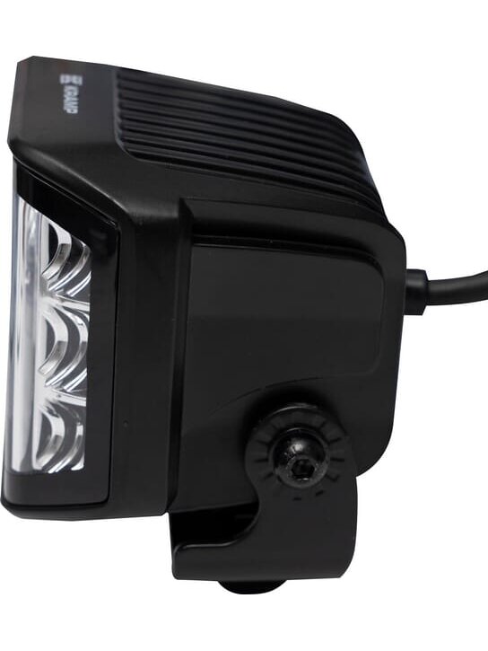 Darbinis LED žibintas, 70W, 8400 lm, kvadratinis, 12/24V, baltas, 97x77x75mm Deutsch kištukas, Flood, 10 LED diodų 8