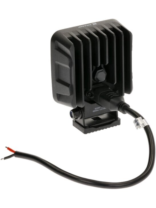 Darbinė LED lemputė, 90W, 6800lm, kvadratinė, 12/24V, balta, 108x120.7x52.7mm Deutsch kištukas, Flood, 18LED's 3