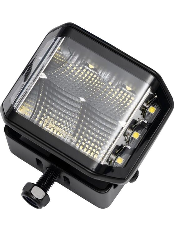 Darbinis LED žibintas, 70W, 8400 lm, kvadratinis, 12/24V, baltas, 97x77x75mm Deutsch kištukas, Flood, 10 LED diodų 2