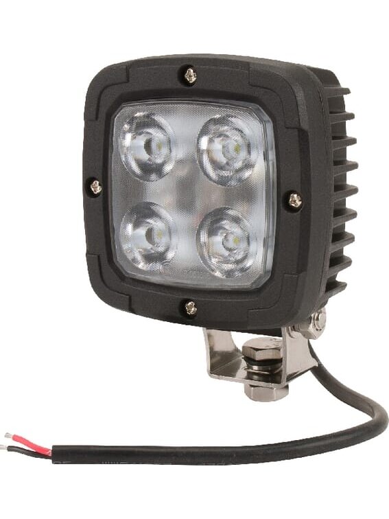 Darbinė LED lempa, 40W, 4000lm, kvadratinė, 10-30V, 110x63.4x98.5mm, taškinė, Kramp
