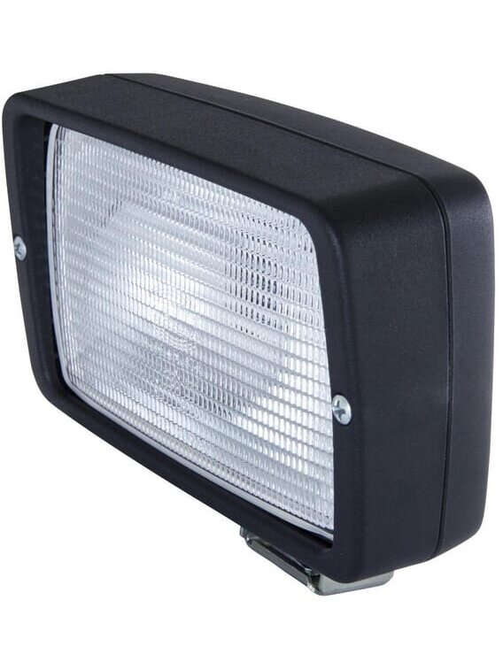 Darbinis halogeninis žibintas, 55/70W, stačiakampis, 12/24V, baltas, 154x77x128mm AMP kištukas, "Hella Darbinis halogeninis žibintas, 55/70W, stačiakampis, 12/24V, baltas, 154x77x128mm AMP kištukas, "Hella