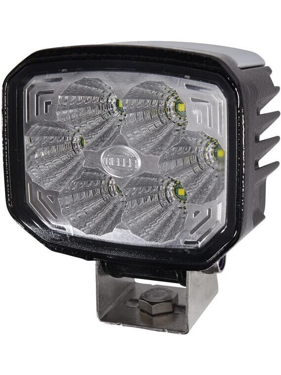 Darbinis LED žibintas, 22W, 1300lm, stačiakampis, 12/24V, skaidrus/baltas, 112x62x129mm Deutsch kištukas, 6 LED, Hella Darbinis LED žibintas, 22W, 1300lm, stačiakampis, 12/24V, skaidrus/baltas, 112x62x129mm Deutsch kištukas, 6 LED, Hella