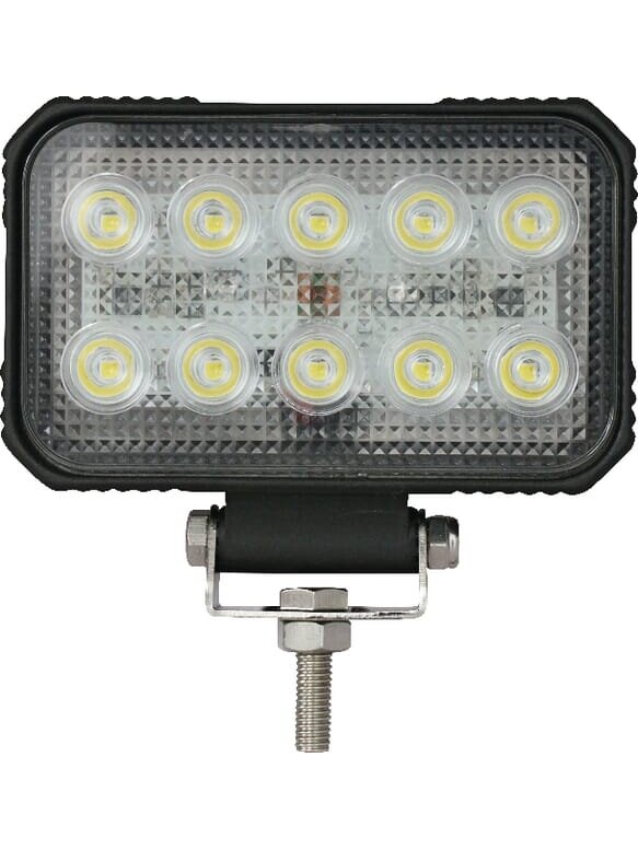 Darbo šviesos diodas LED, 15W, 1900lm, stačiakampis, 10/30V, 150x37x100mm, prožektorius, 10 šviesos diodų, Kramp