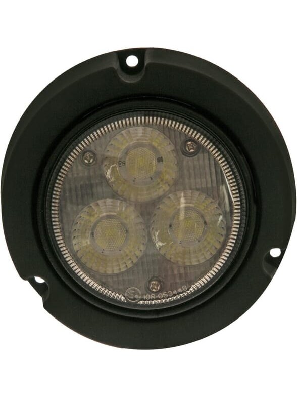 Darbo šviesos diodas LED, 36W, 4000lm, apvalus, 10-30V, Ø 119mm, AMP 2 kontaktų, plataus spindulio, 3 LED, Kramp 4