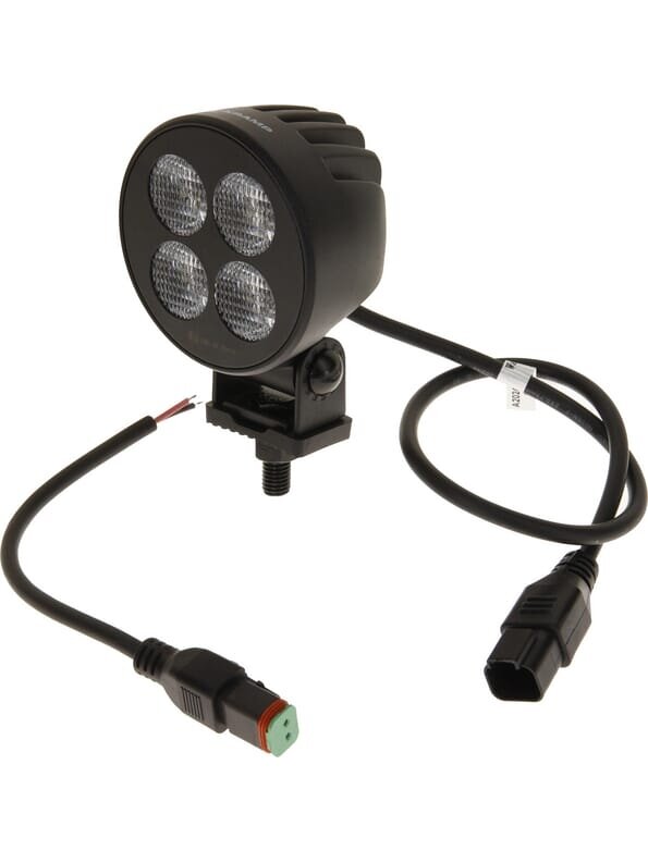 Darbinė LED lemputė, 24W, 2556lm, apvali, 12/24V, balta, 83,9x99,5x59mm Deutsch kištukas, Flood, 4LED's 4 Darbinė LED lemputė, 24W, 2556lm, apvali, 12/24V, balta, 83,9x99,5x59mm Deutsch kištukas, Flood, 4LED's 4