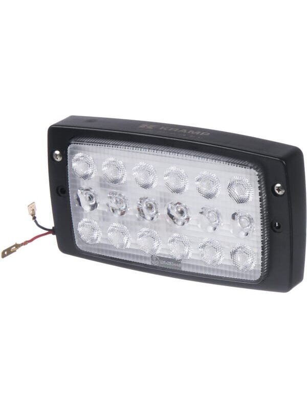 Darbinė LED lempa, 27W, 3375lm, stačiakampė, 10-30V, balta, AMP kištukas, kombinuota, 18 LED, "Kramp